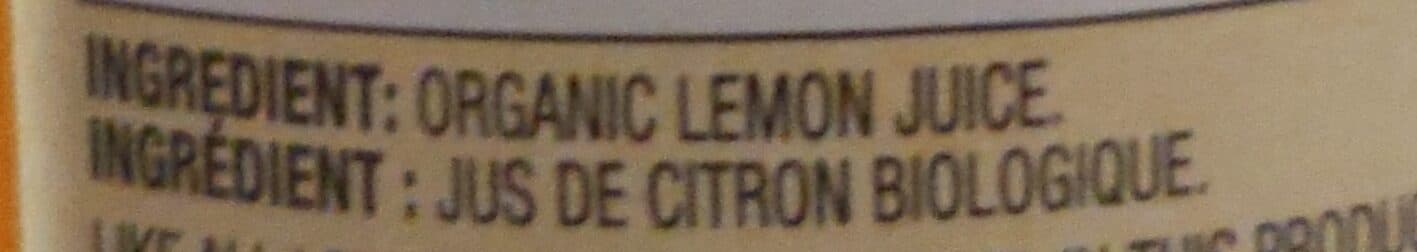 Santa Cruz Organic Pure Lemon Juice packshot