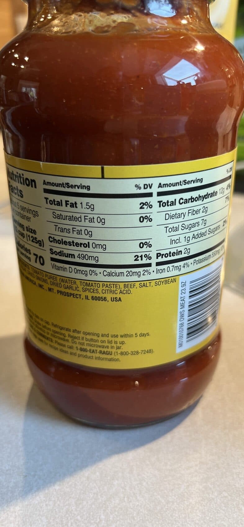 Ragu Old World Style Sauce Flavored with Meat packshot