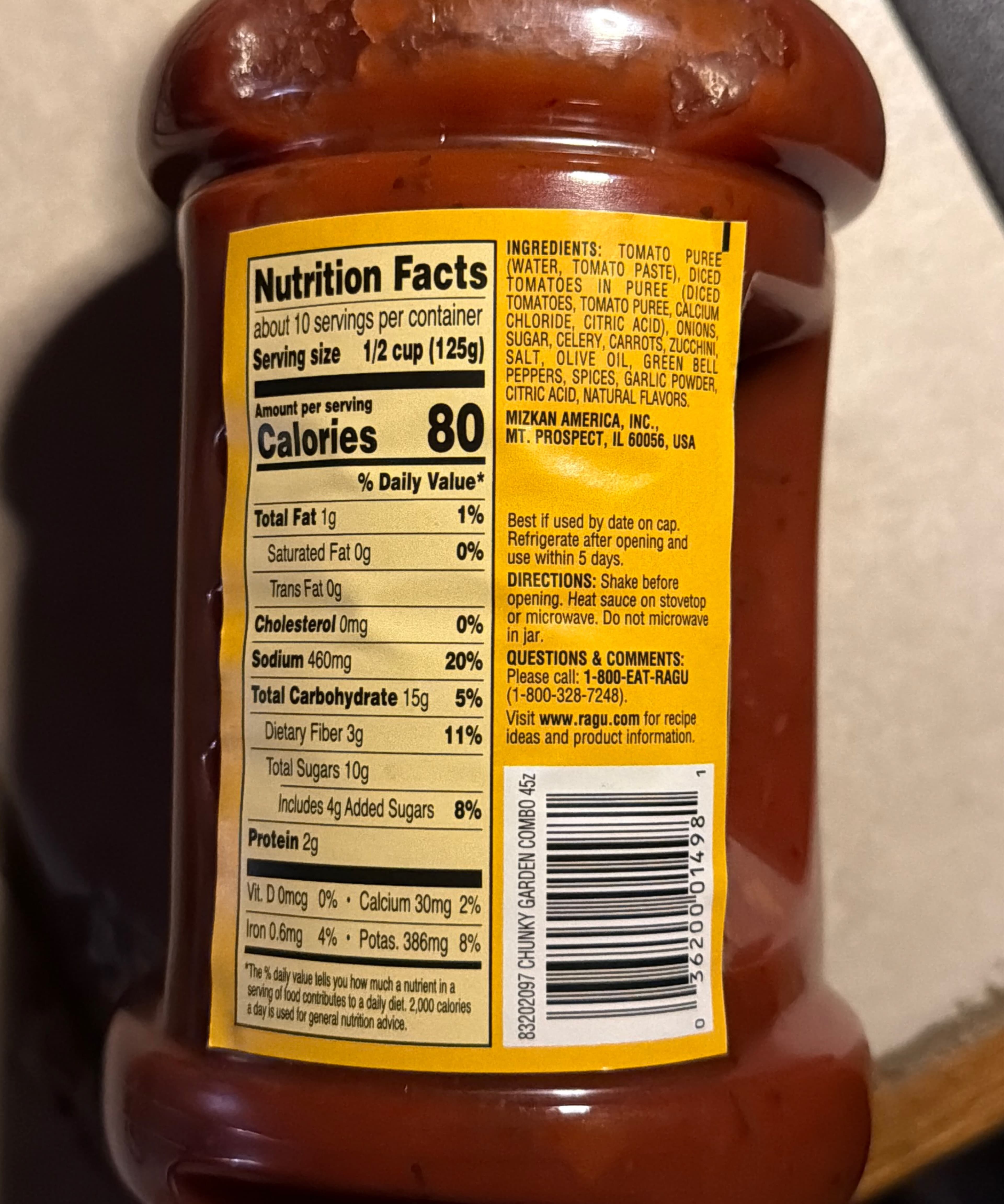 RAGÚ Chunky Garden Combination Sauce packshot