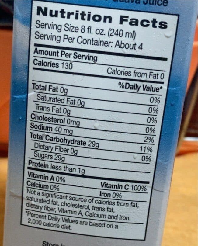 Open Food Facts Guava nectar packshot