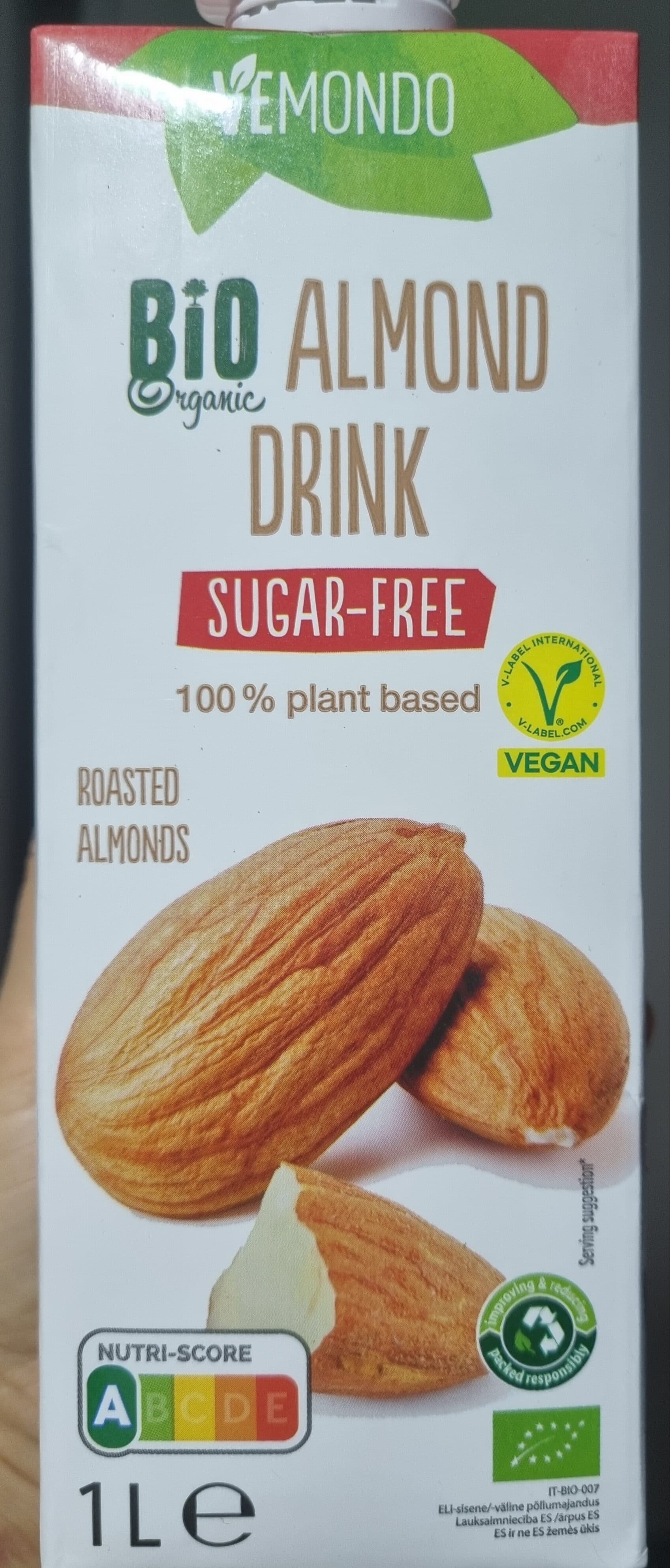 Vemondo Ekologiškas migdolų gėrimas packshot