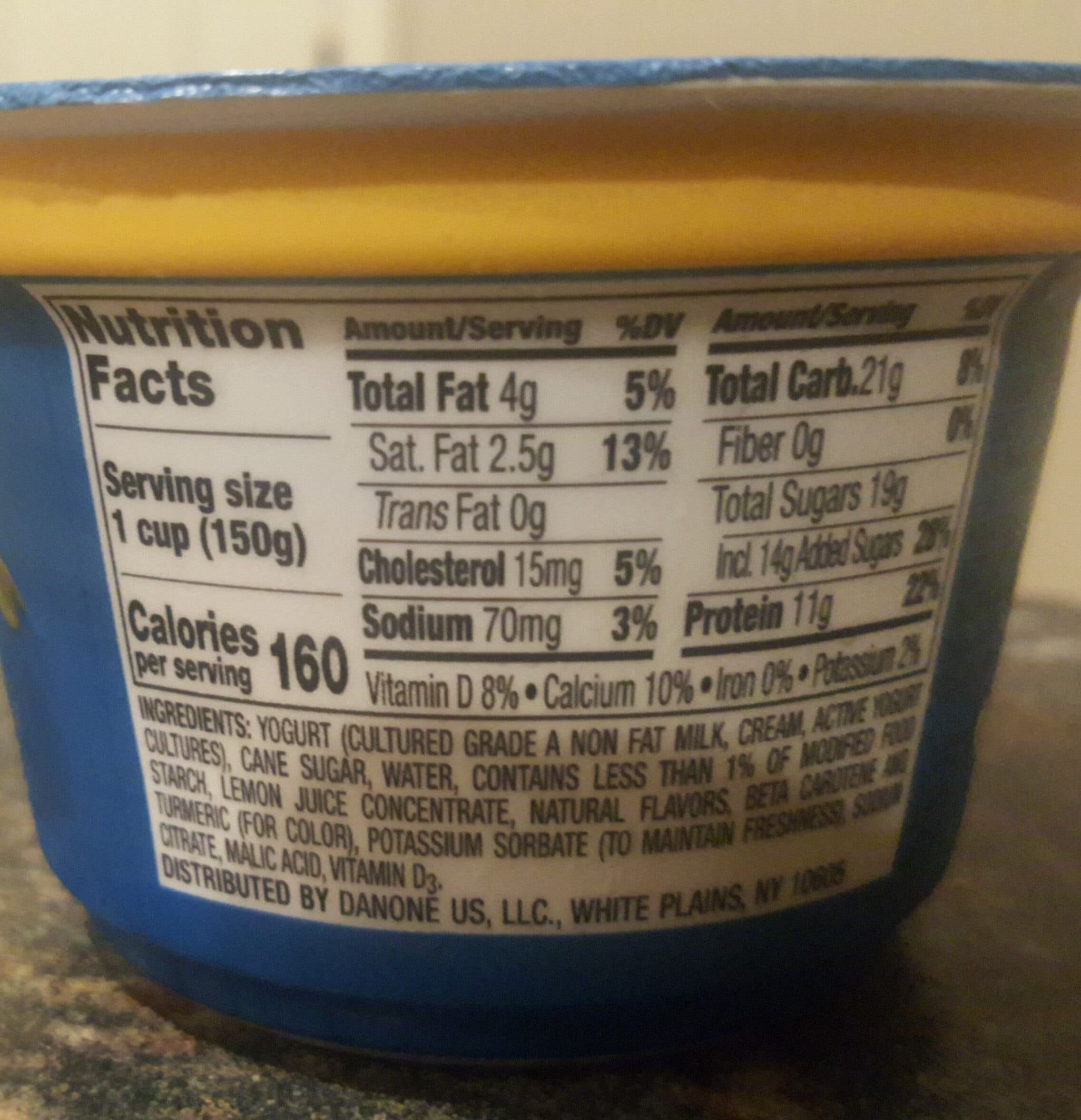 Danone Oikos Greek Yogurt Blended - Lemon Meringue Flavor - Made with Whole Milk, Cane Sweetened packshot