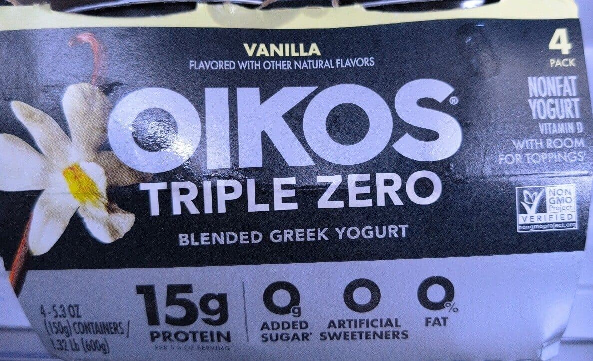 OIKOS TRIPLE ZERO BLENDED GREEK YOGURT packshot