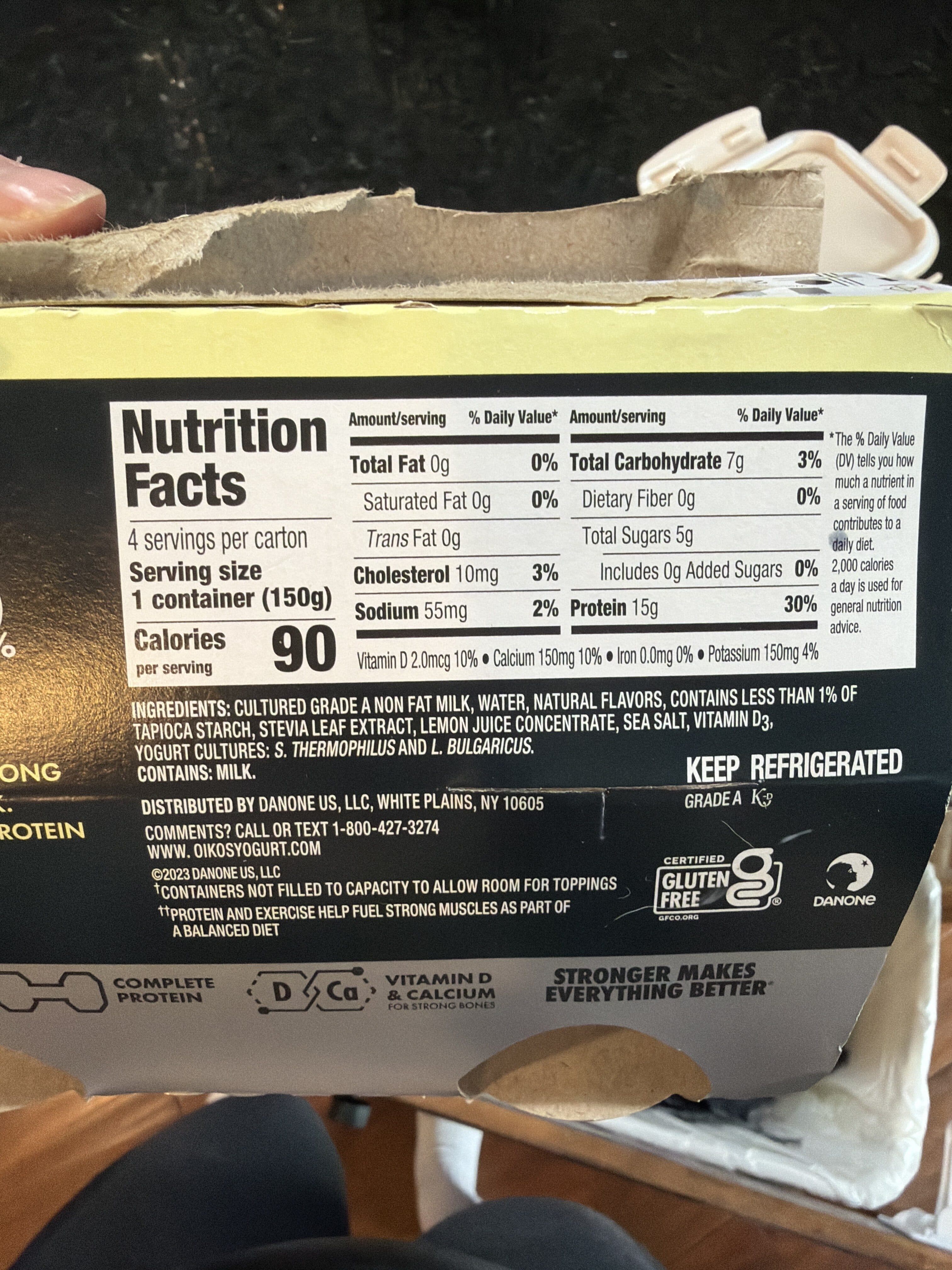 OIKOS TRIPLE ZERO BLENDED GREEK YOGURT packshot