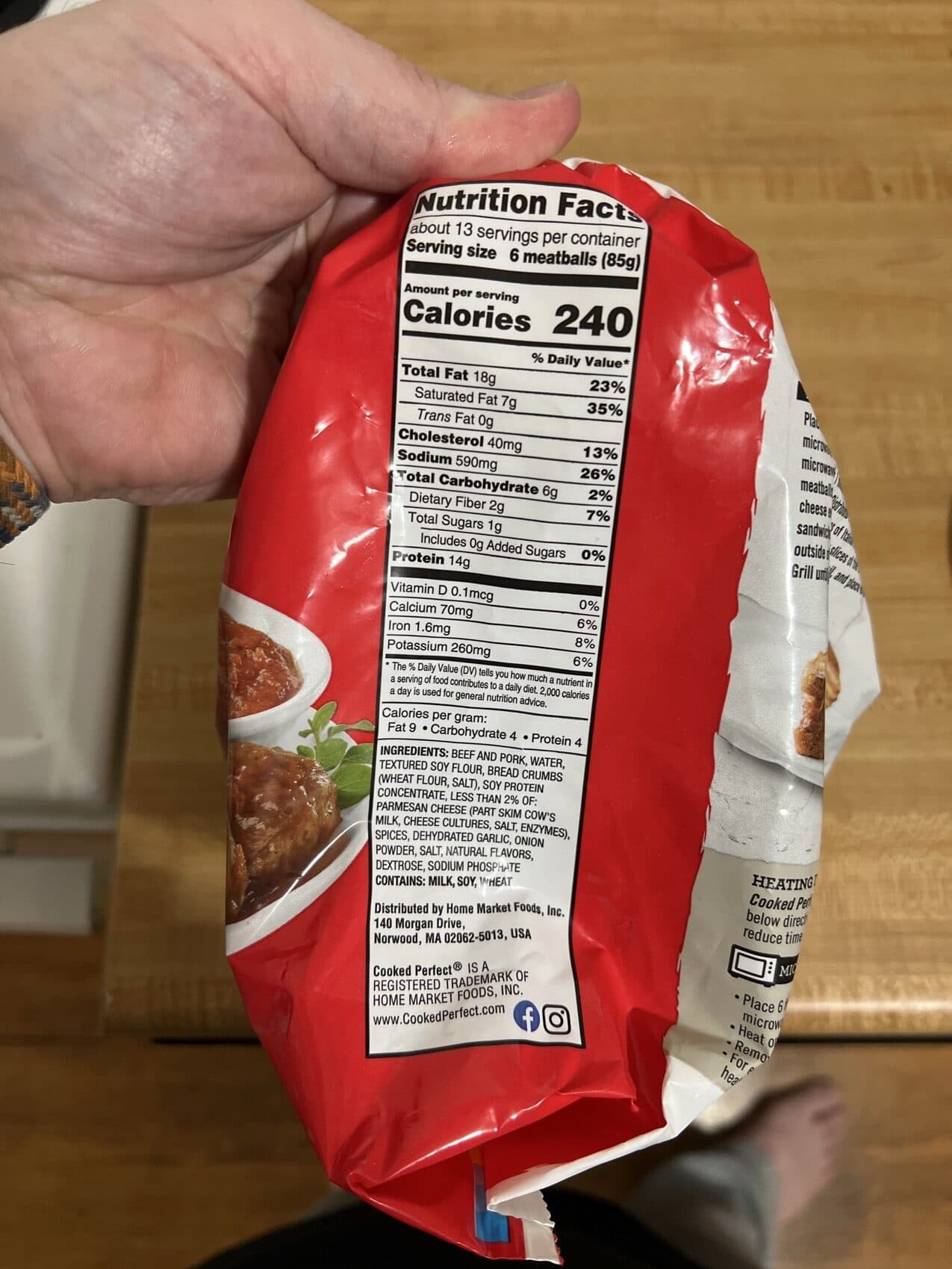 Cooked Perfect Italian Style Meatballs packshot