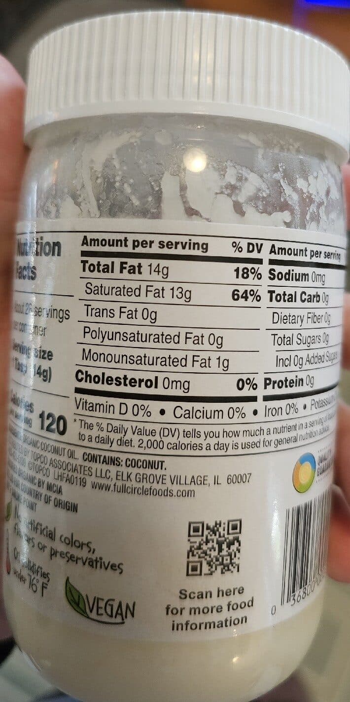 Full Circle Market Organic Refined Coconut Oil packshot