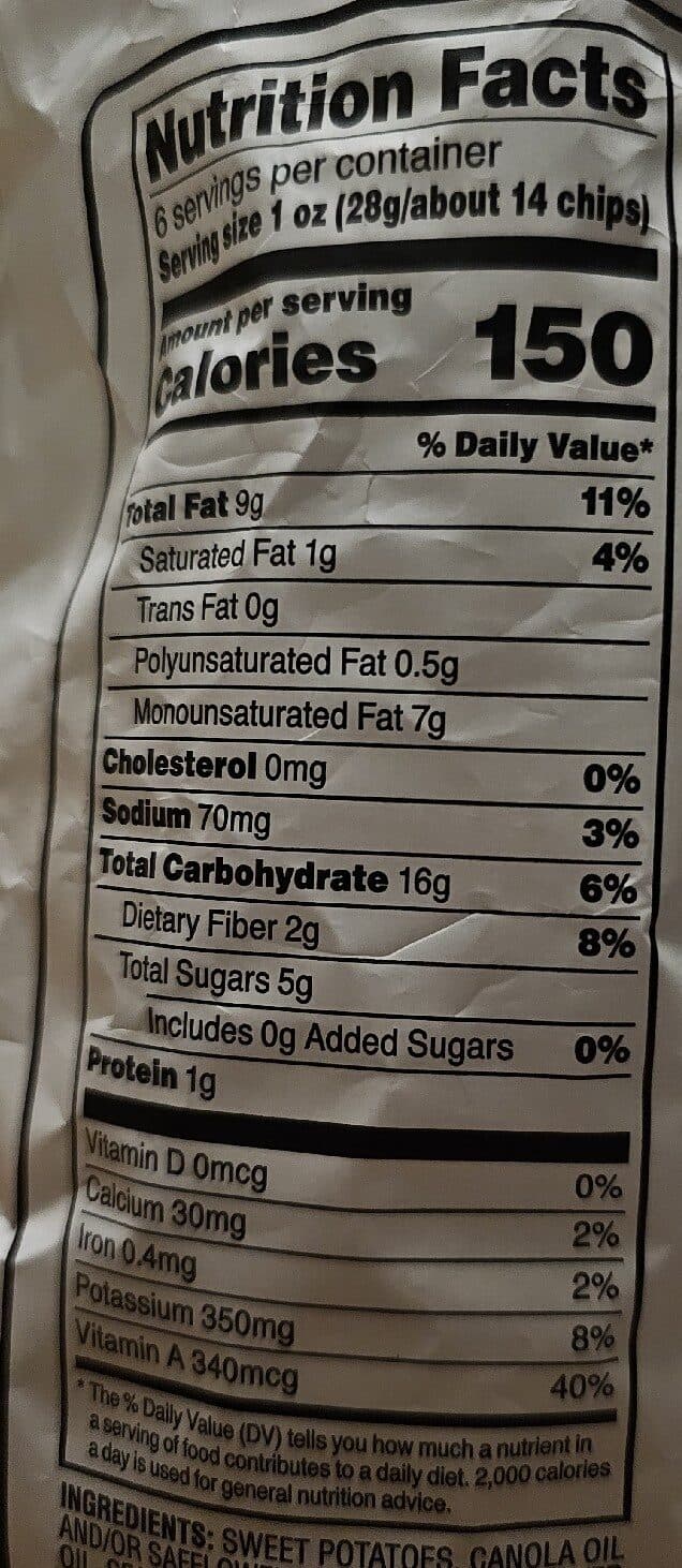 Full Circle Market Sweet Potato Chips With Sea Salt packshot