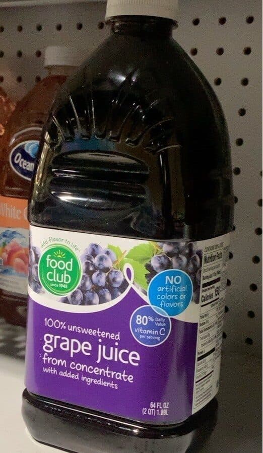 Food Club Grape Juice packshot