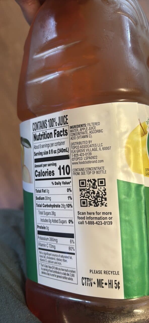 food club apple juice packshot