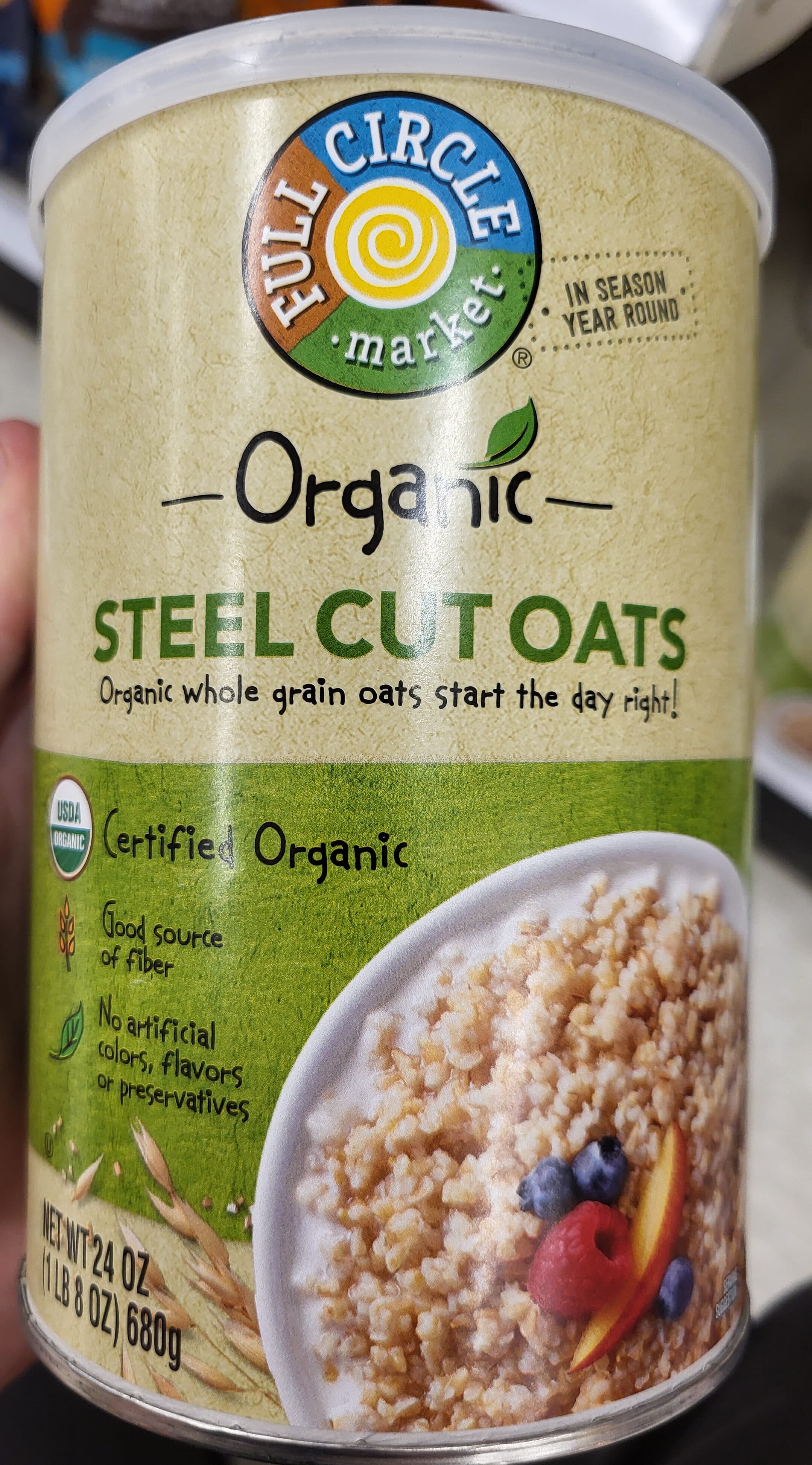 Full Circle Market Organic Steel Cut Oats packshot