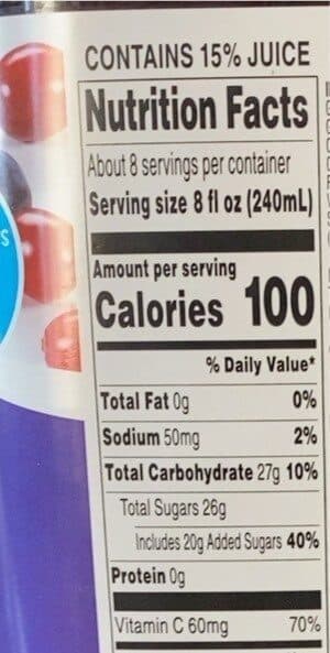 Food Club Grape cranberry juice cocktail from concentrate packshot