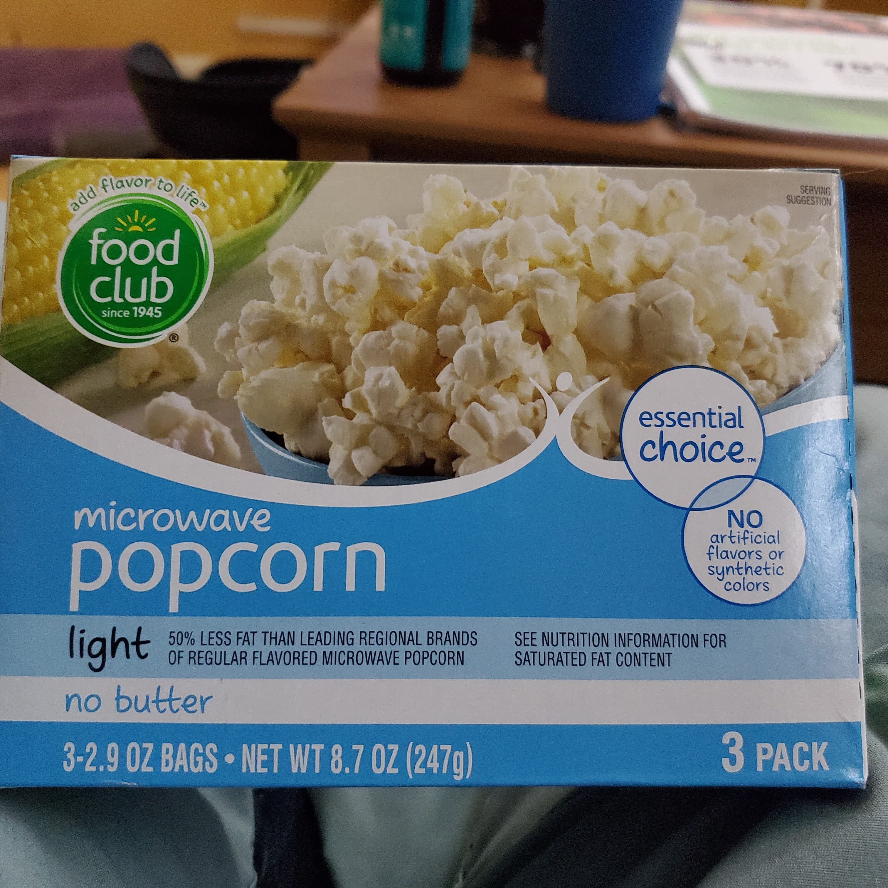 Food Club Natural Light Popcorn packshot