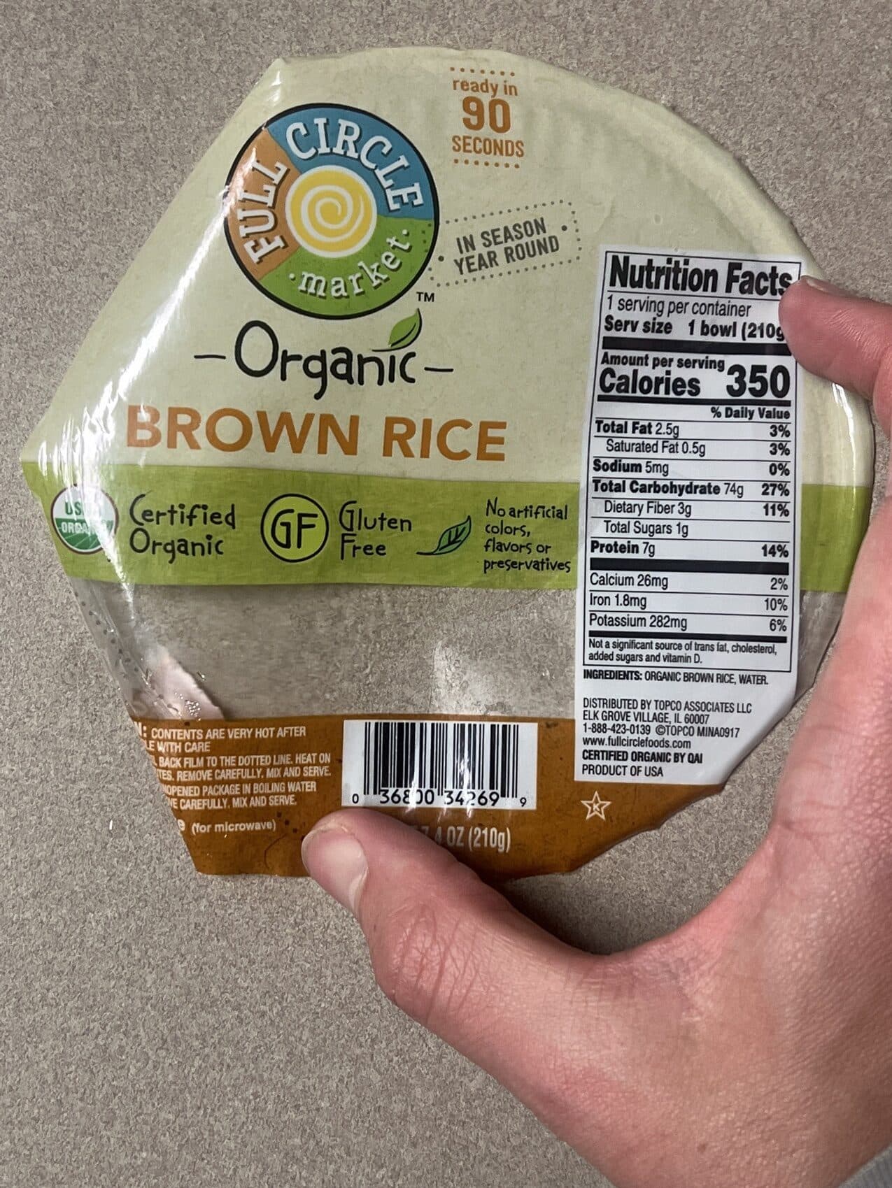 Full Circle Market Organic Brown Rice packshot