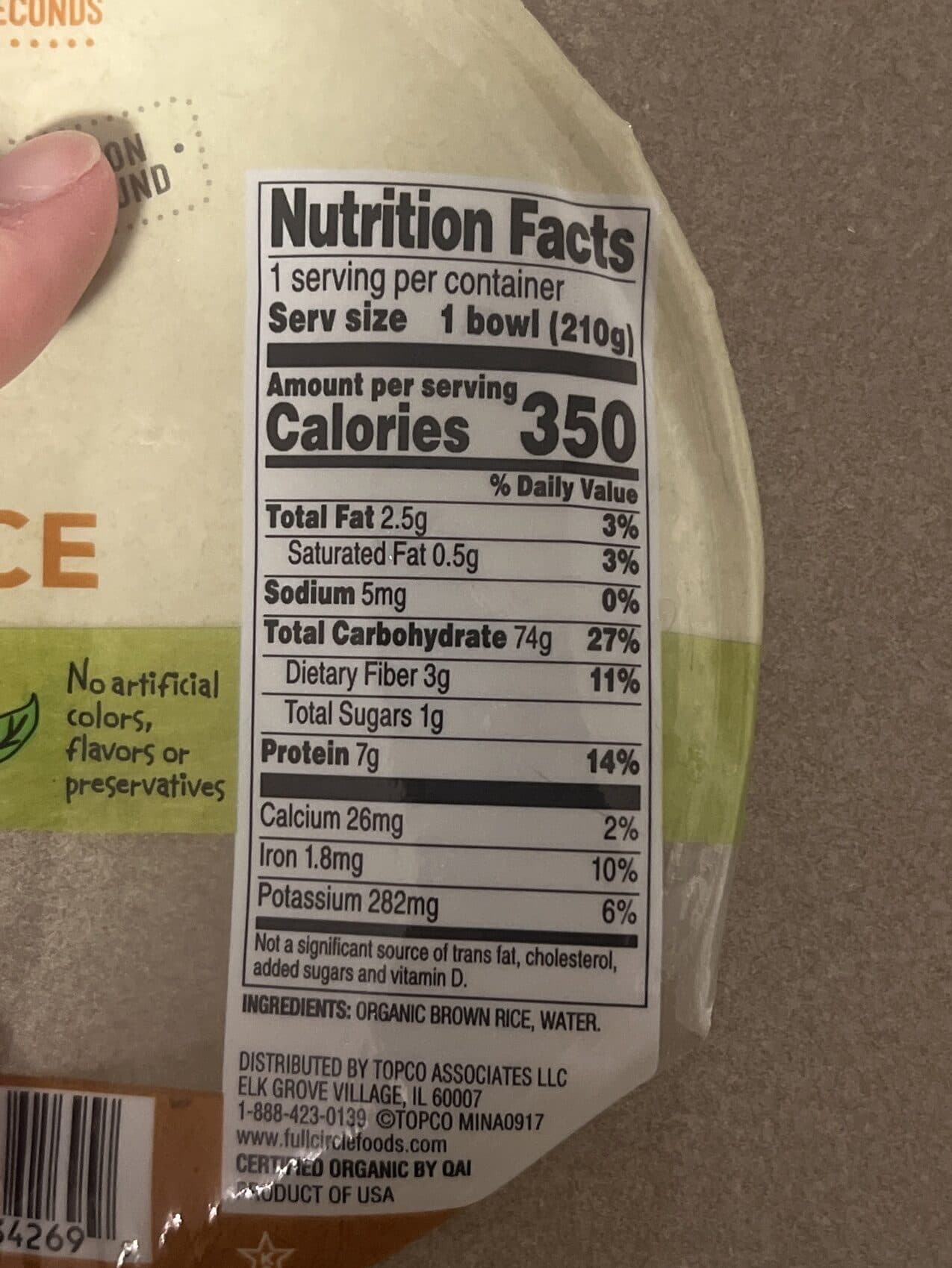Full Circle Market Organic Brown Rice packshot