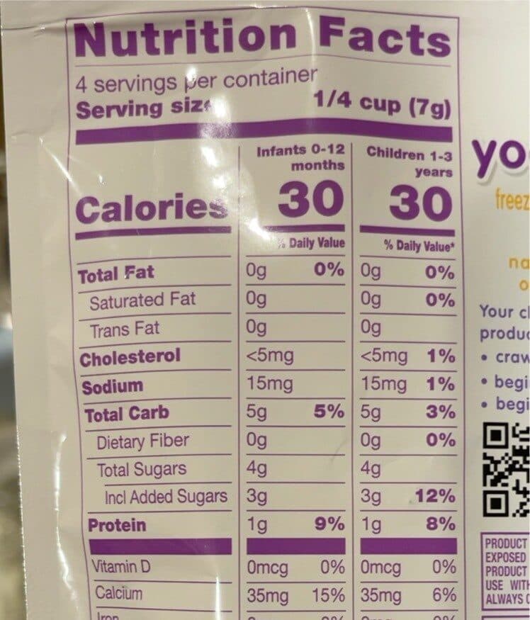 Topco Banana yogurt bites packshot