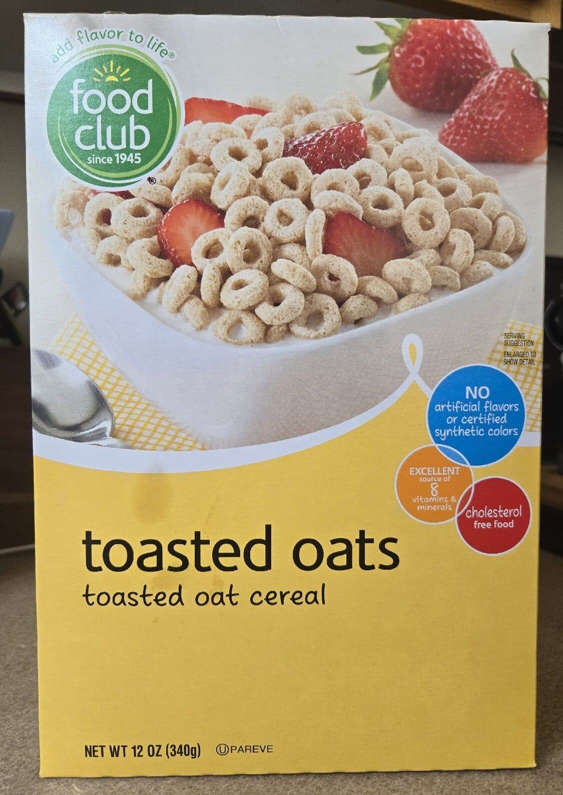 Food Club Toasted Whole Grain Oat Cereal packshot