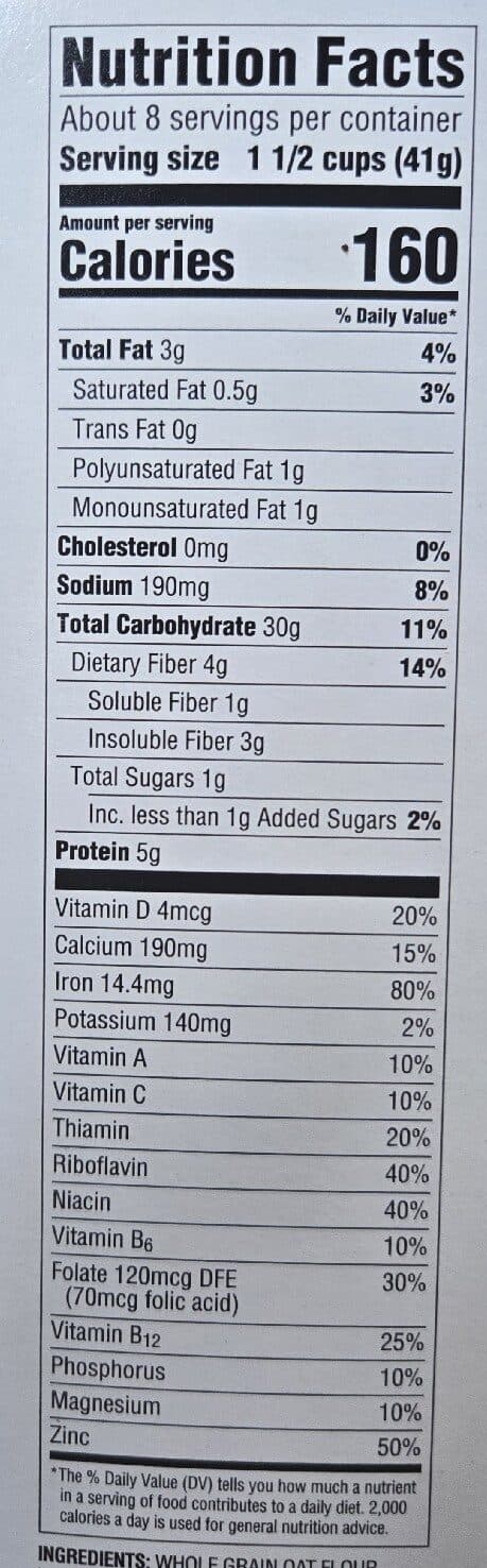 Food Club Toasted Whole Grain Oat Cereal packshot