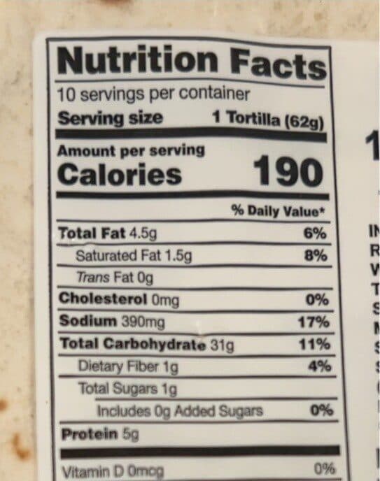 La Burrita Homestyle Tortillas packshot
