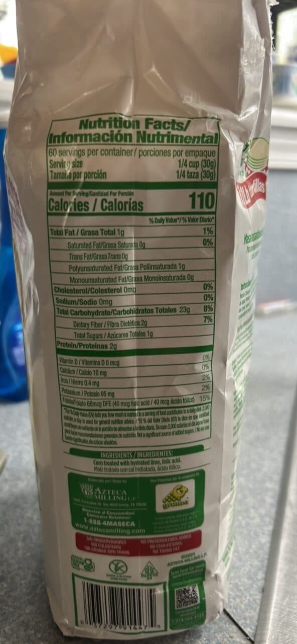 Maseca Instant Corn Masa Flour packshot