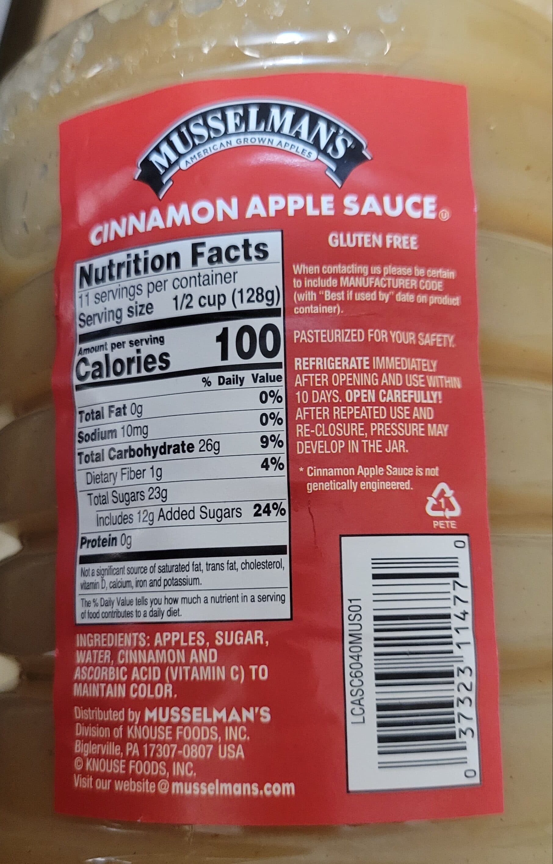 Musselman's Cinnamon Apple Sauce packshot
