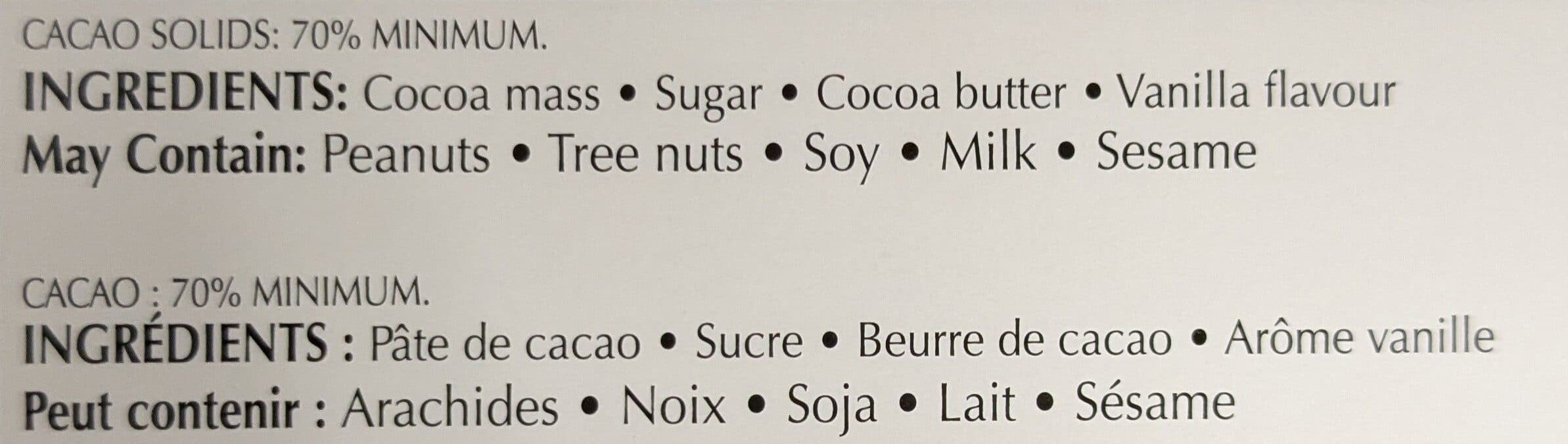 Lindt Excellence 70% Cacao Dark Chocolate packshot