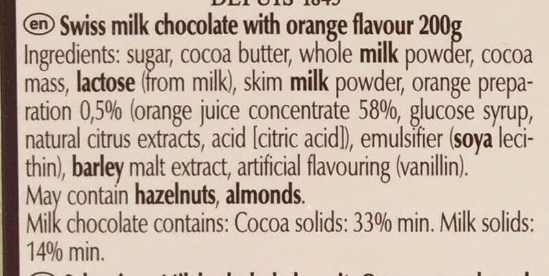 Lindt Swiss thins - Milk Orange packshot