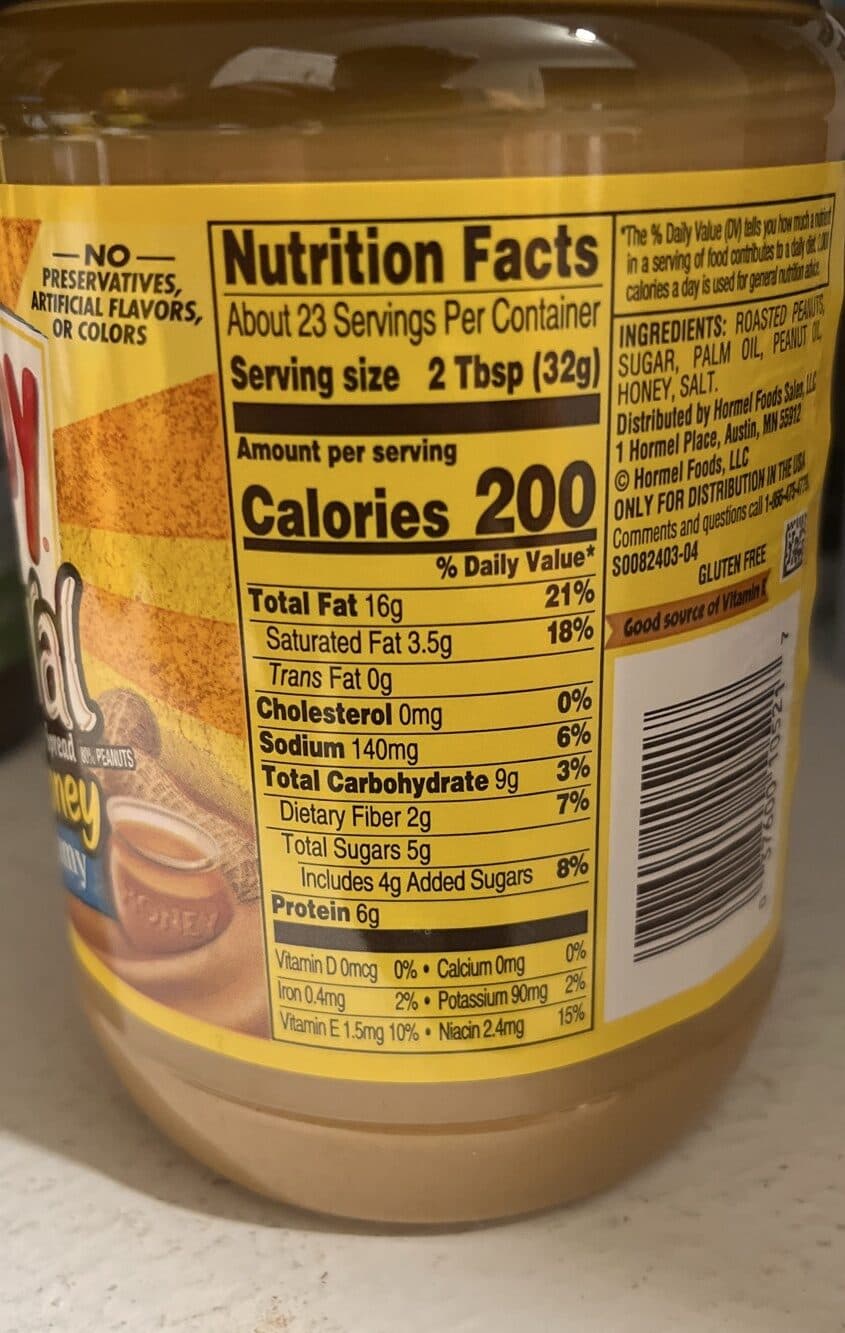 Skippy Creamy Natural Peanut Butter Spread With Honey packshot