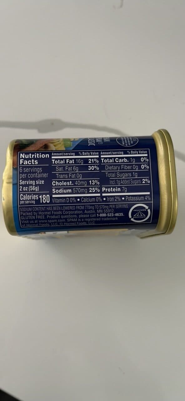 SPAM Spam 25% Less Sodium packshot
