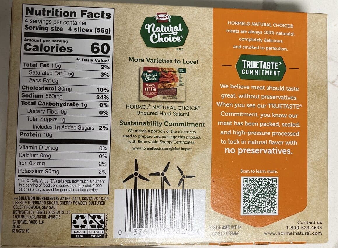 Hormel Natural Choice Smoked deli Ham packshot