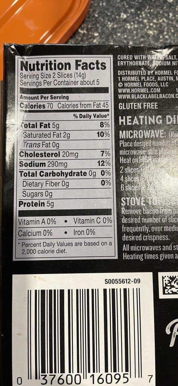 Hormel Black Label Fully Cooked Original 100% Real Thick Cut Bacon packshot