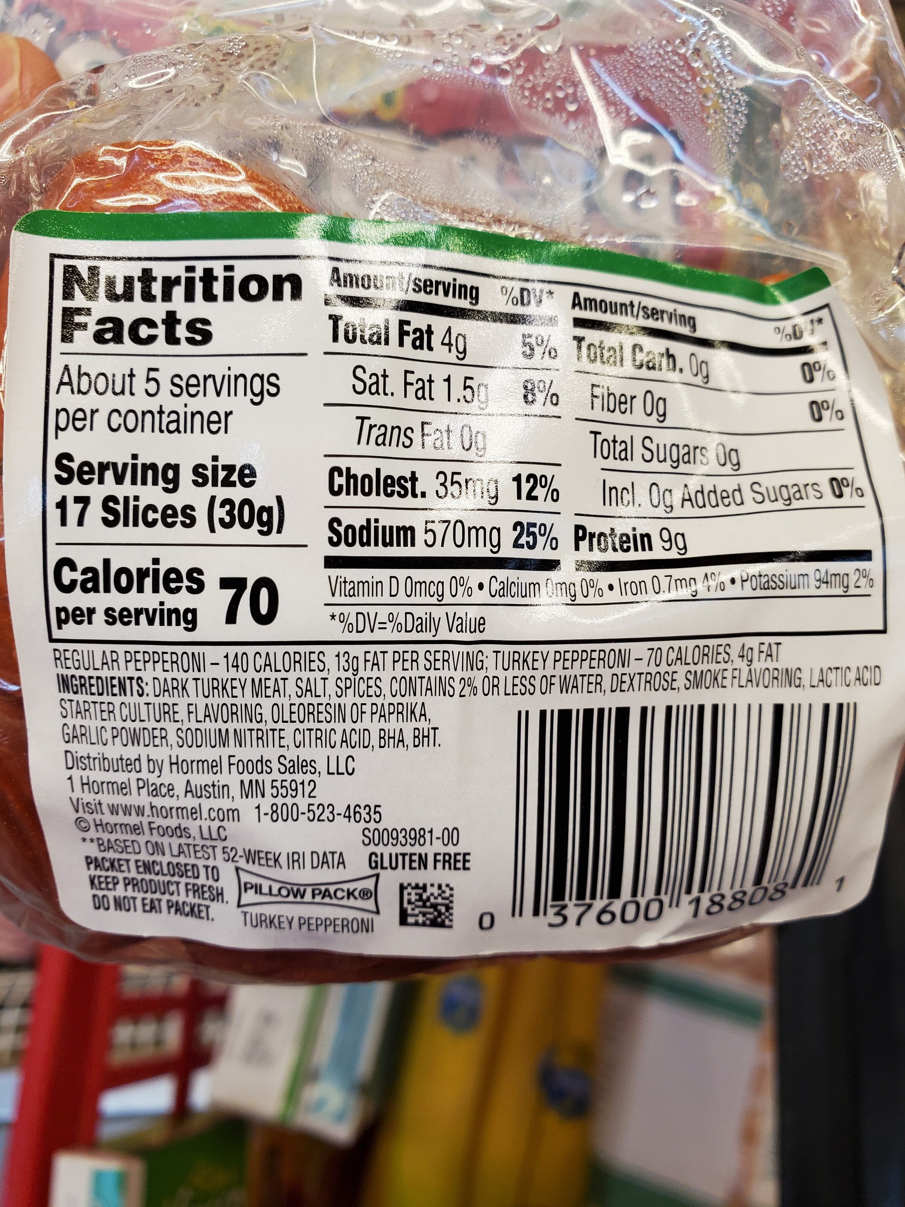 Hormel Turkey Pepperoni packshot