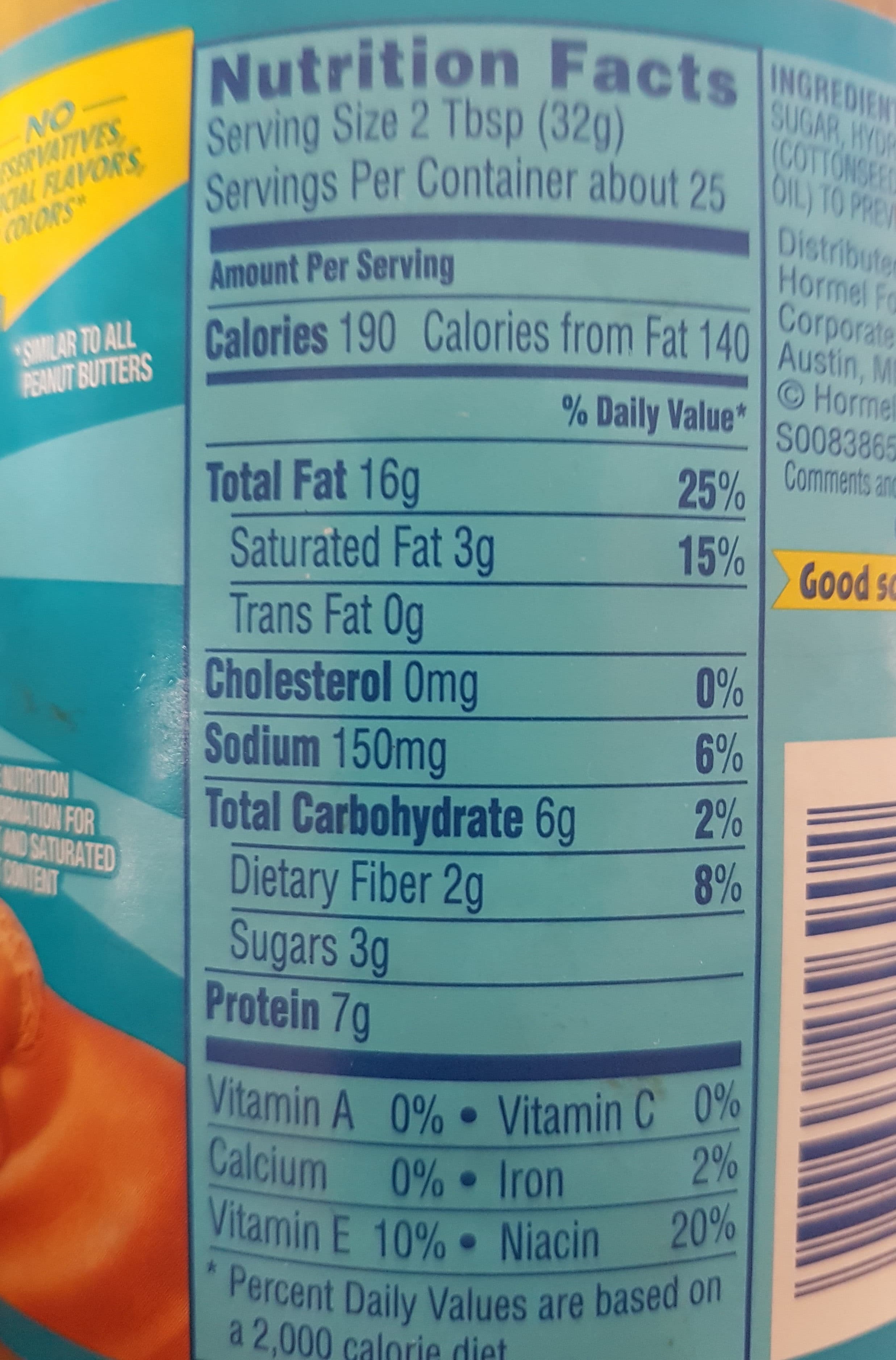 Hormel Foods Corporation Skippy Peanut Butter packshot