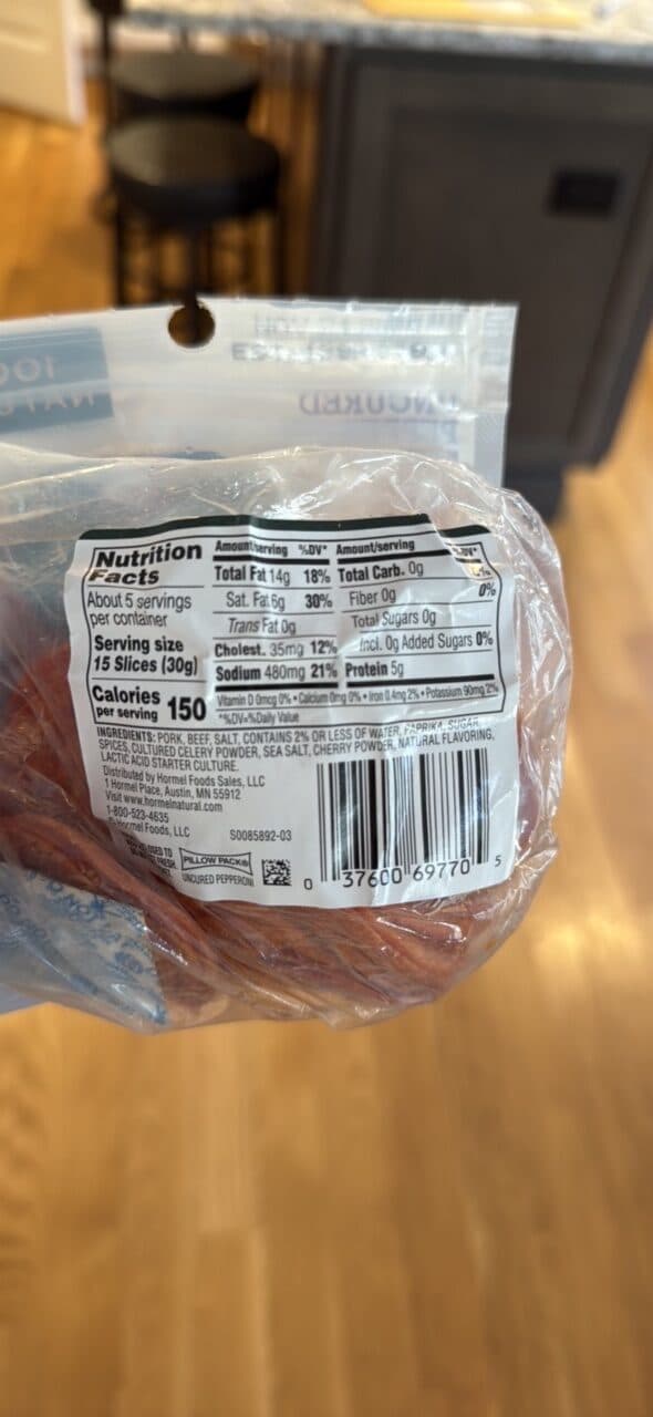 Hormel Uncured Pepperoni packshot