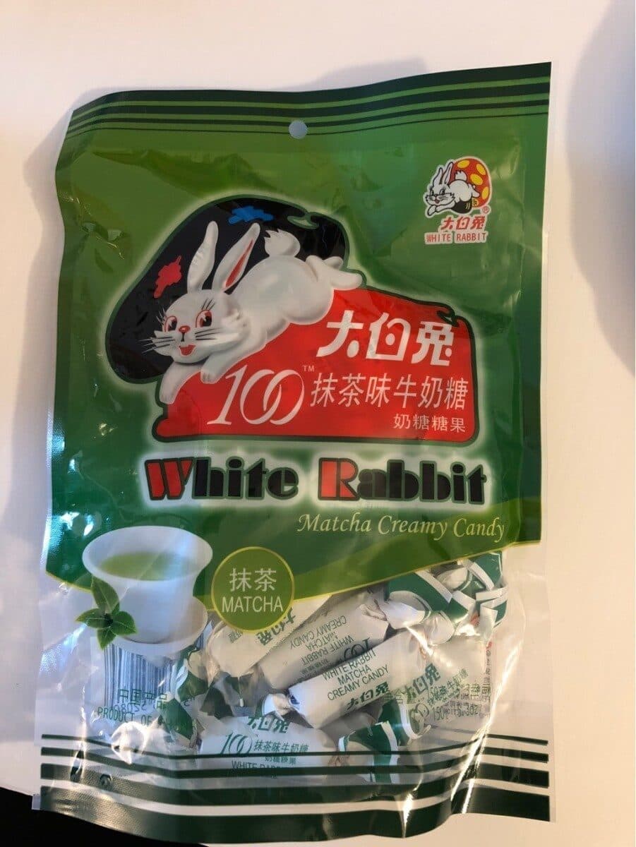 White rabbit matcha creamy candy packshot