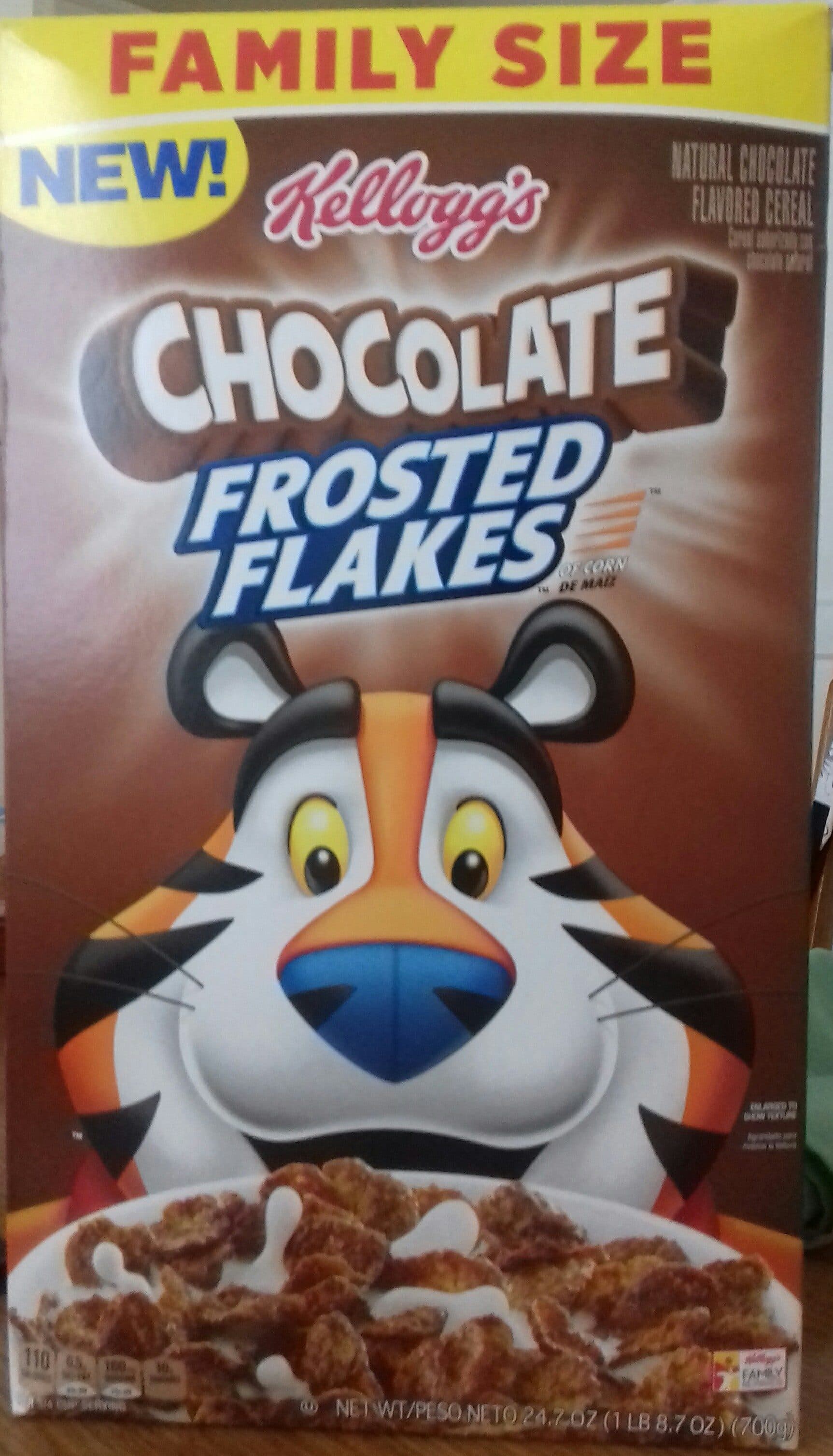 Kelloggs Natural chocolate flavored cereal packshot