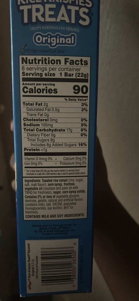 Kellogg's Rice Krispies Treats Original packshot