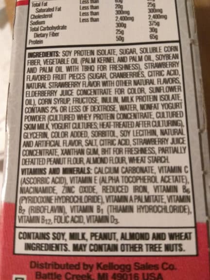 Kellogg's Special K Strawberry Protein Meal Bars packshot