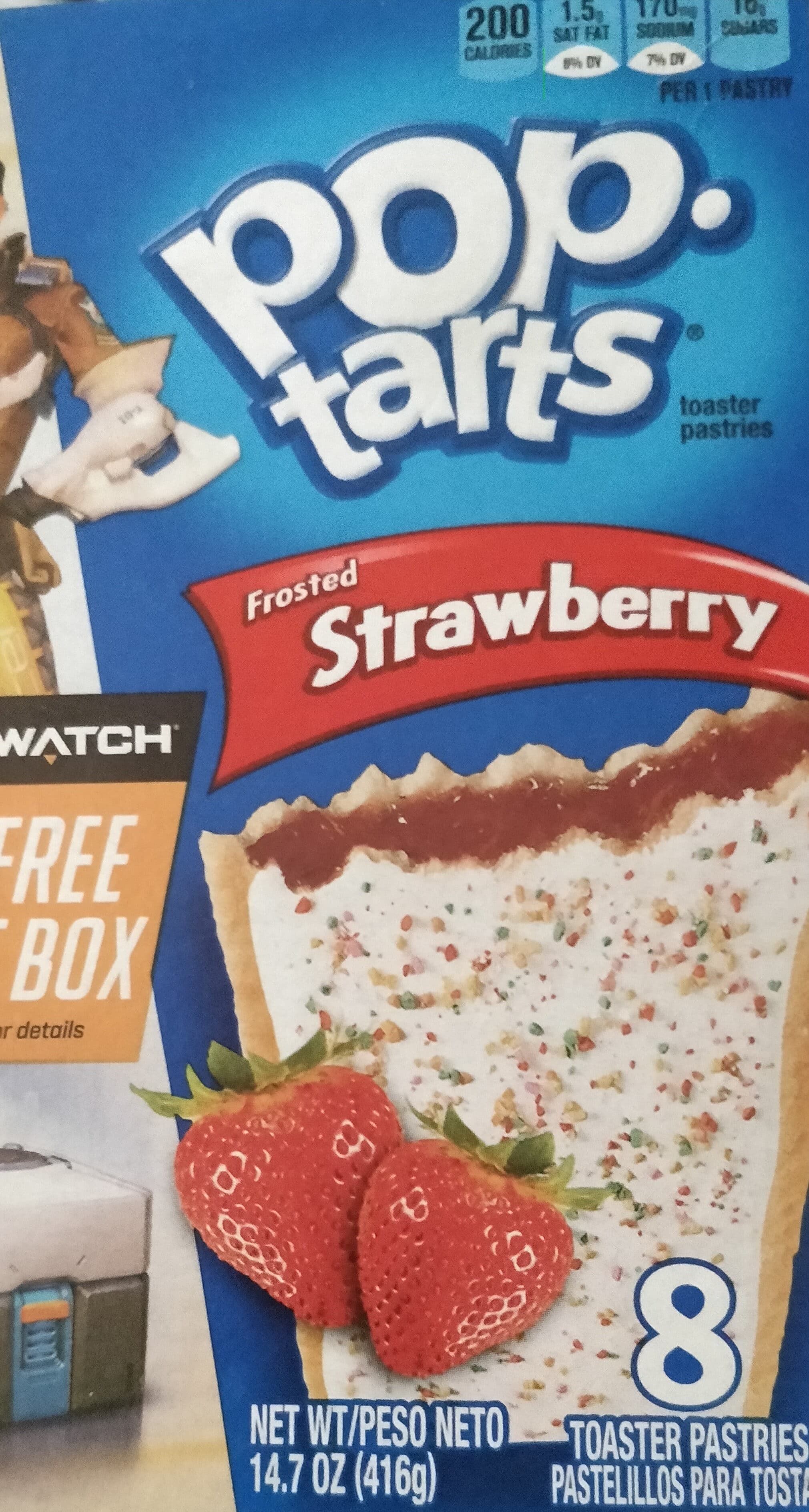 Kellogg's Frosted strawberry toaster pastries, strawberry packshot