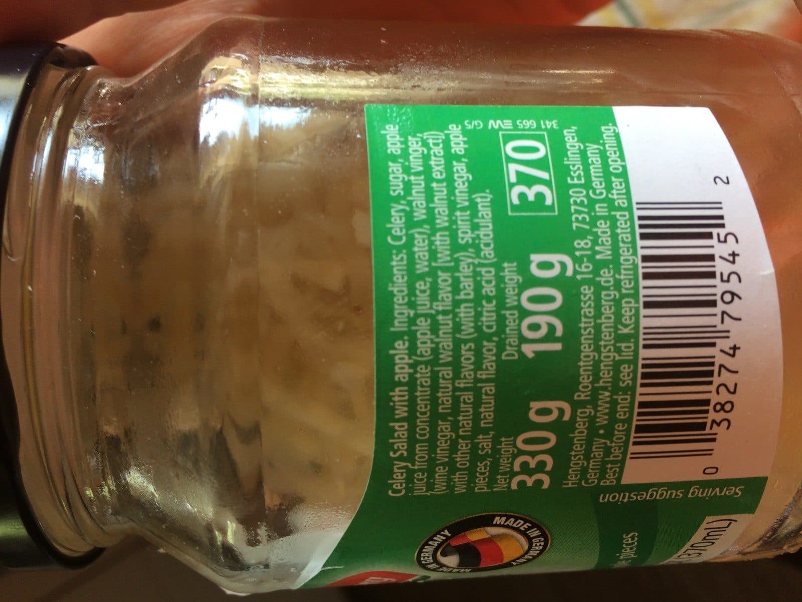 Hengstenberg Celery salad packshot