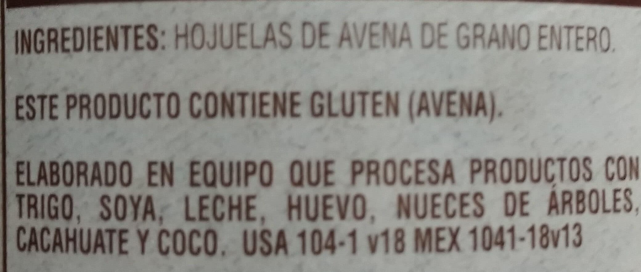 Quaker Hojuela de avena de grano entero packshot