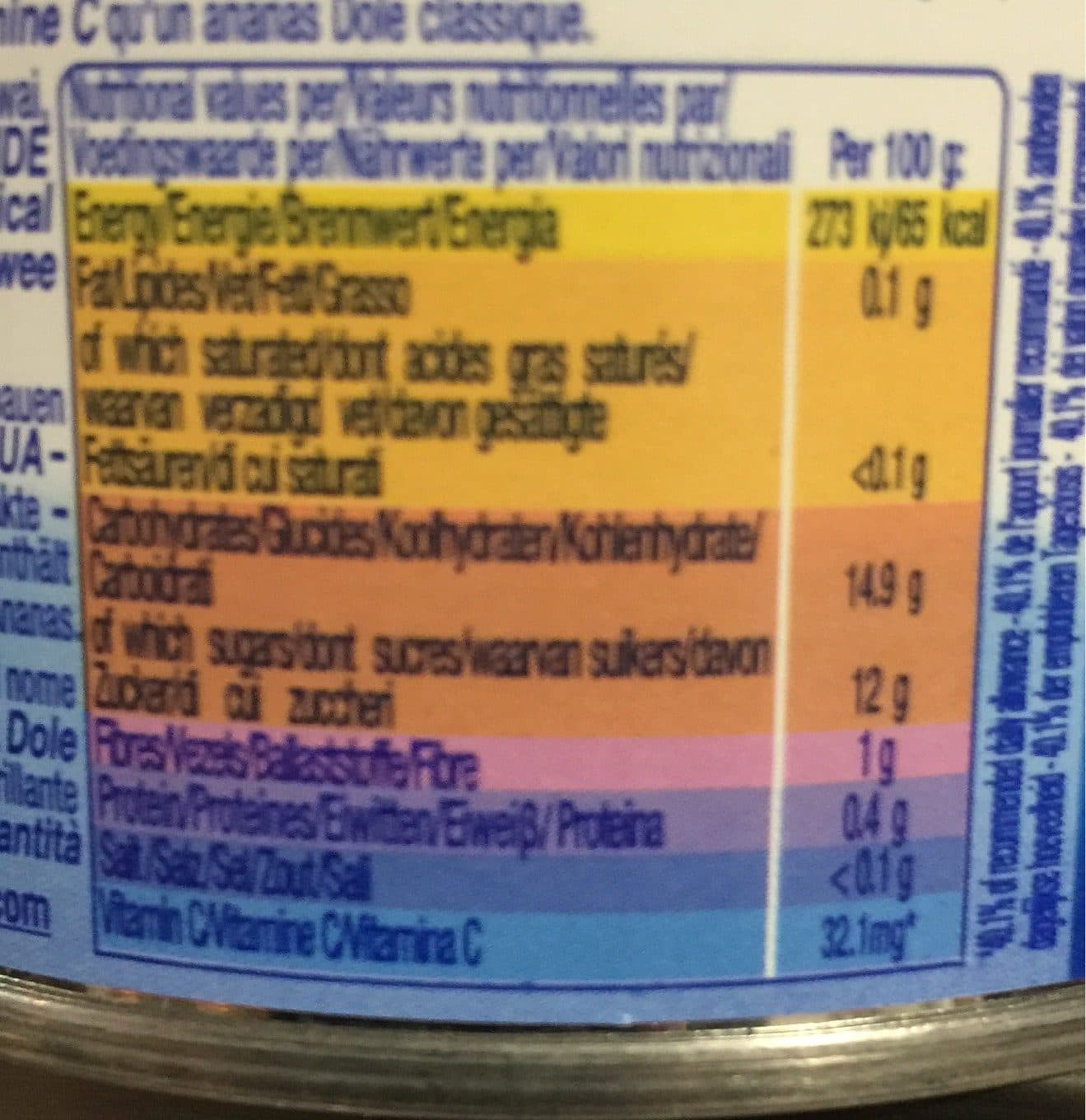 Dole Tropical Gold Pineapple slices in 100% pineapple juice packshot