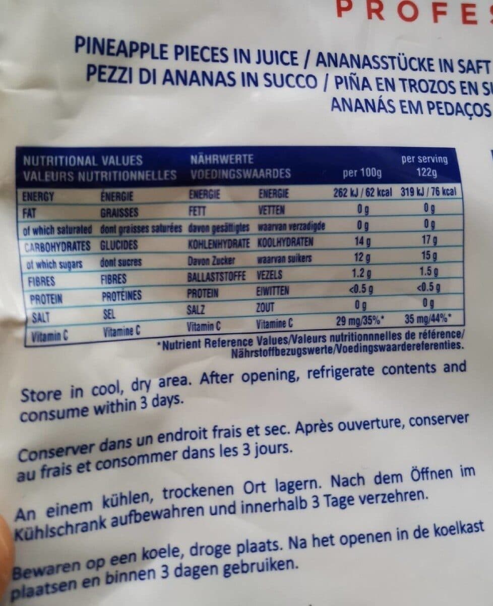 Open Food Facts Morceaux ananas au jus packshot
