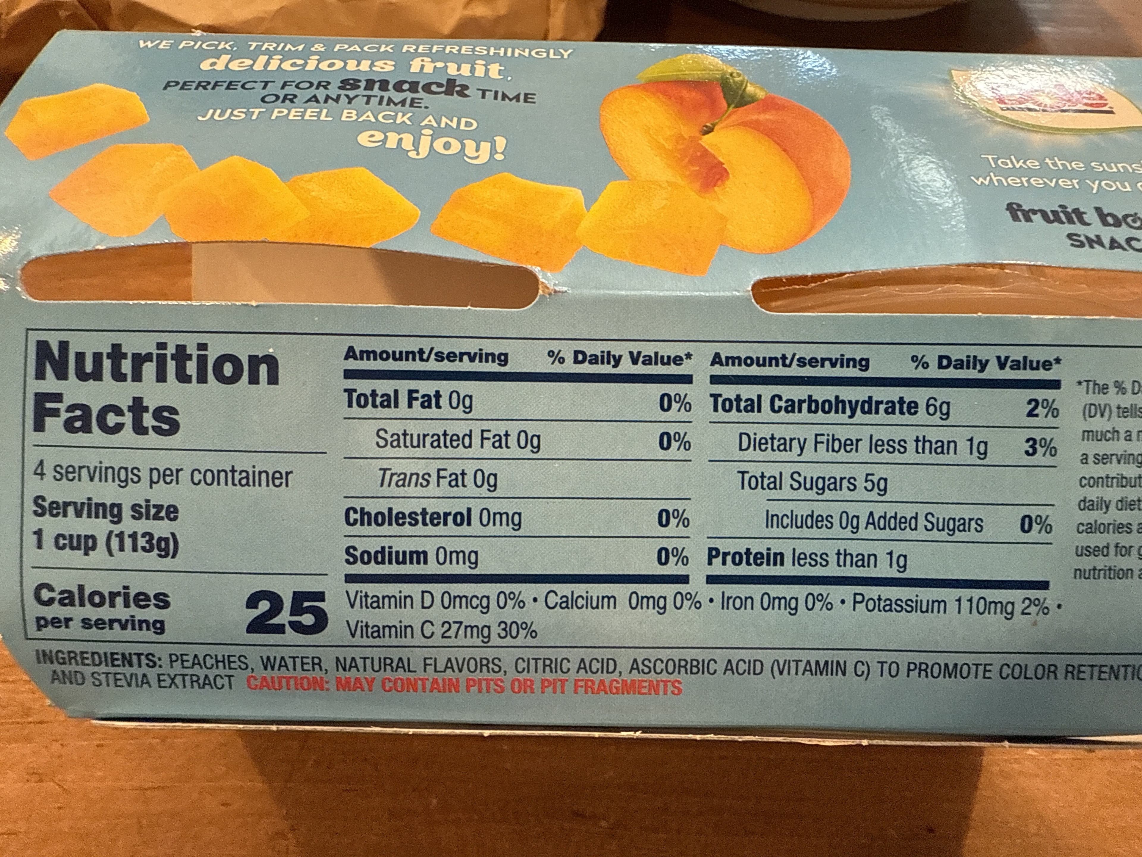 Dole Packaged Foods Llc Yellow Cling Diced Peaches In Water Sweetened With Monk Fruit Concentrate packshot