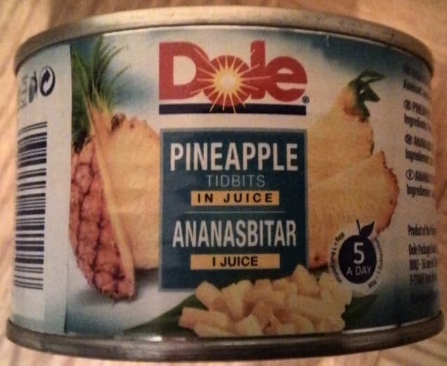 Dole Ananasbitar i juice packshot