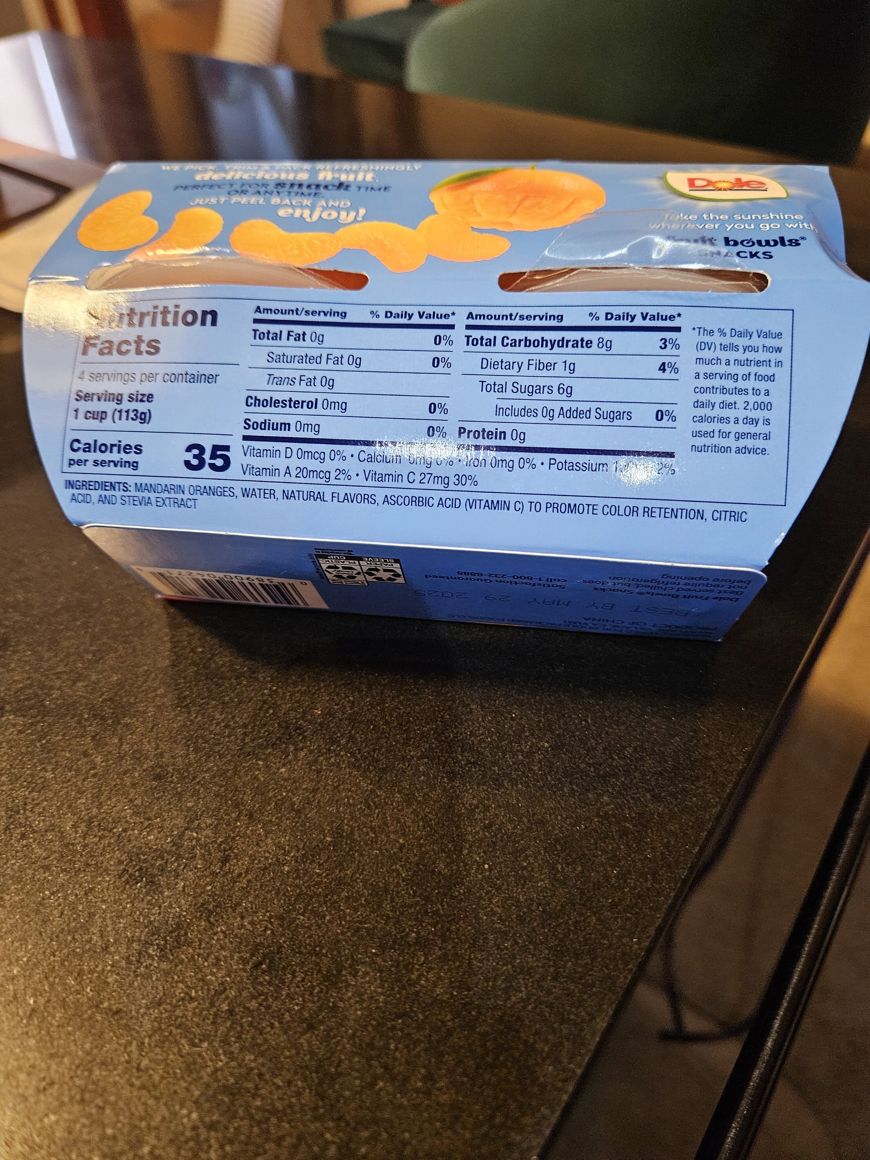 Dole mandarin oranges packshot
