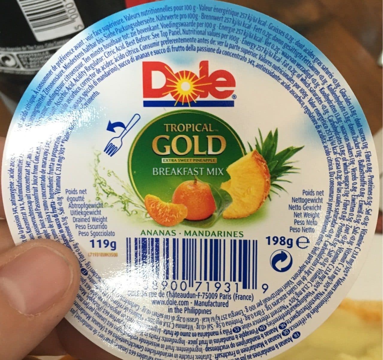 Dole Tropical Gold Breakfast Mix packshot