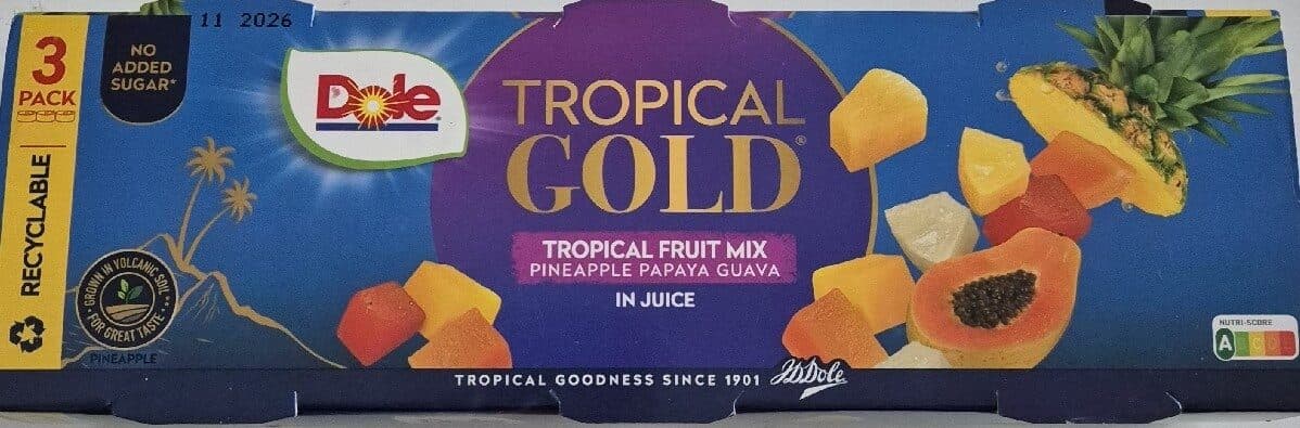 FOODBROKER AS Dole Tropical Gold Tropisk Fruktmix 3stk 227g packshot