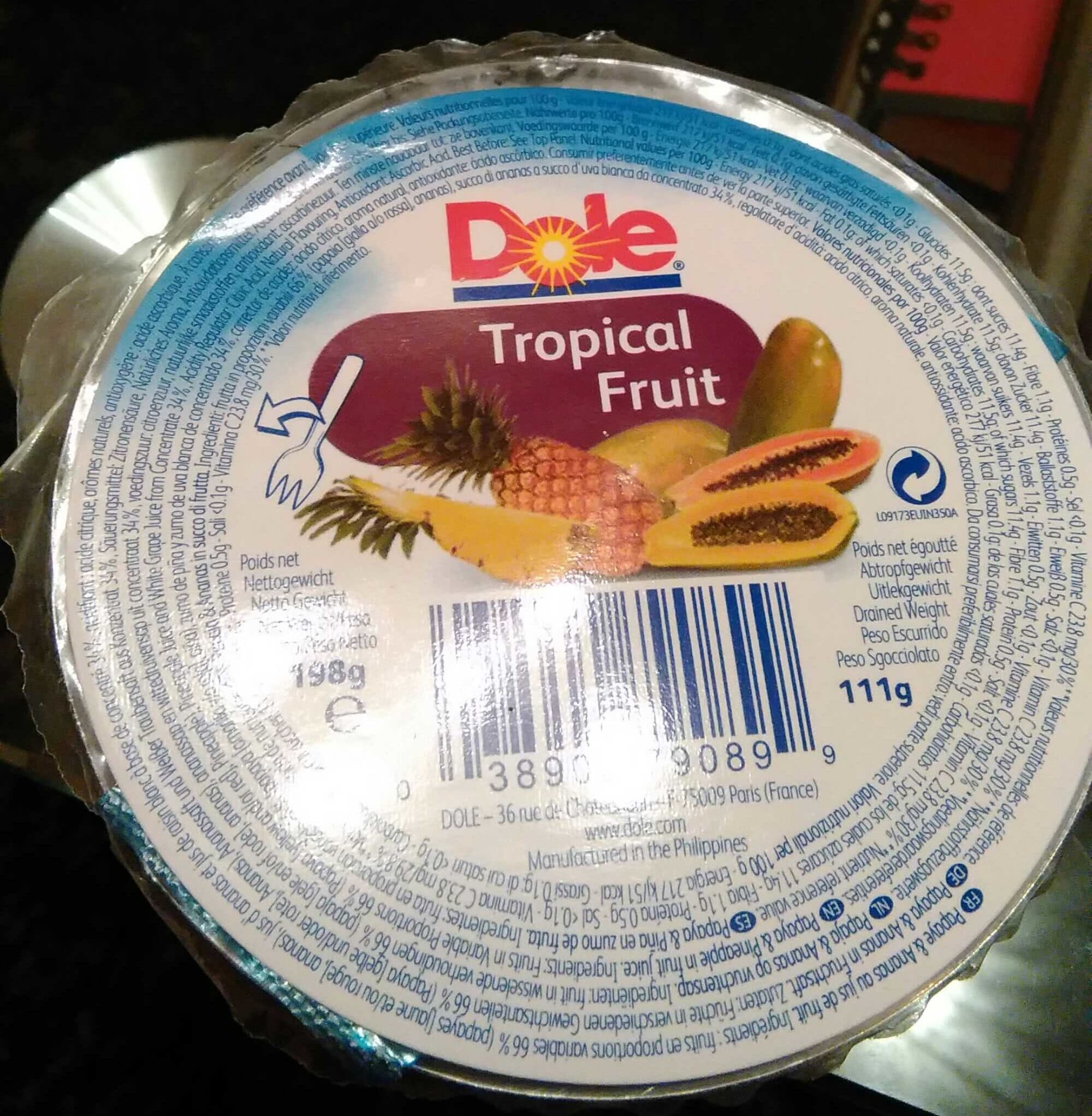 Dole Tropical fruit packshot
