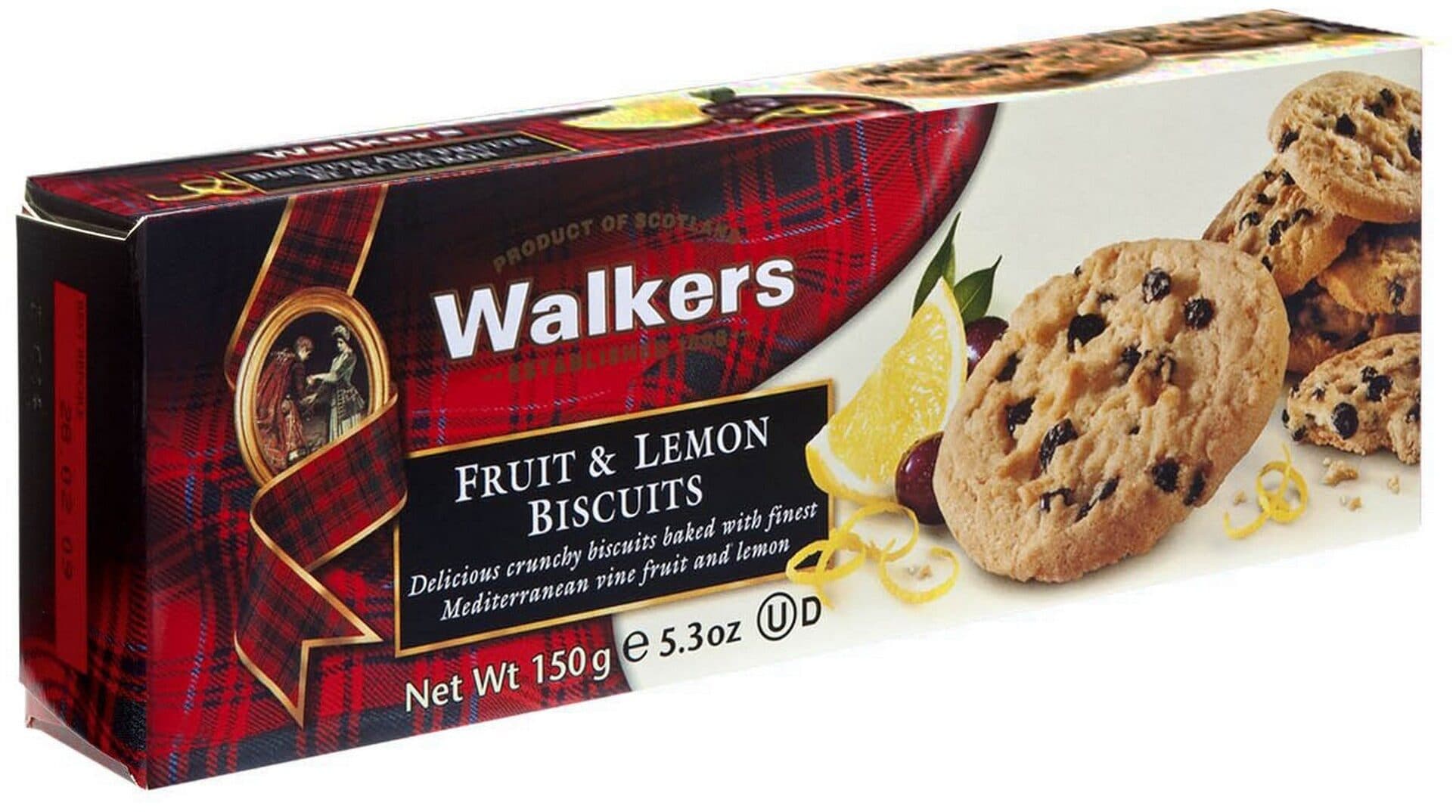 Walkers FRUIT & LEMON BISCUITS 150G - WALKERS - 150g packshot