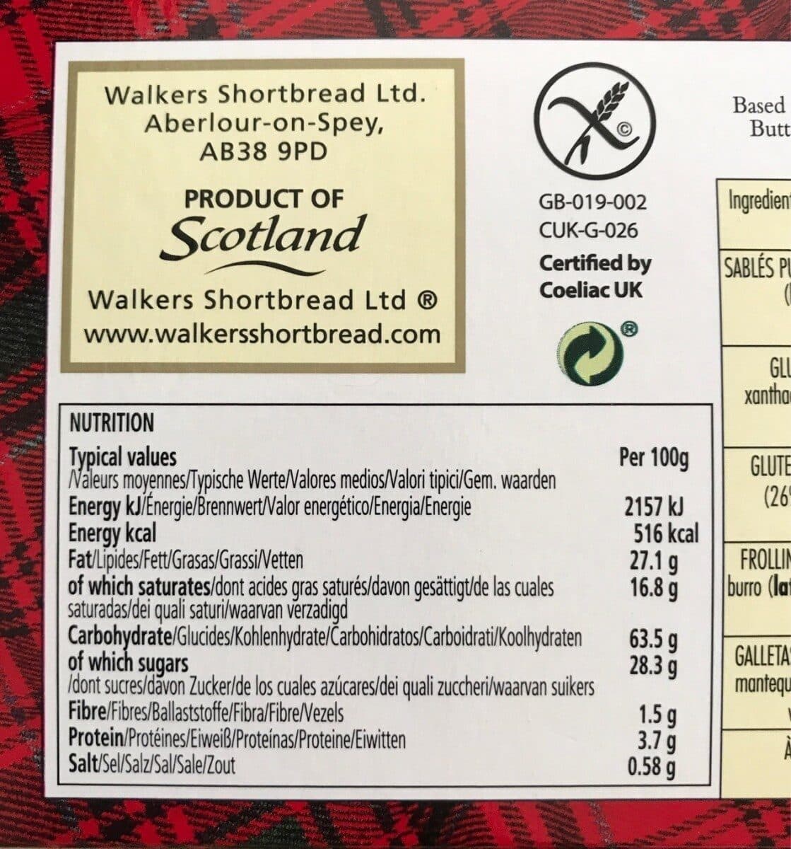 Walkers SHORTBREAD CHOC CHIP GF 140G - WALKERS - 140g packshot